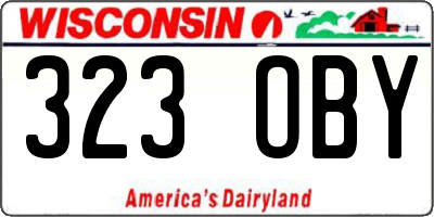 WI license plate 323OBY