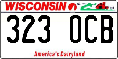 WI license plate 323OCB