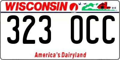 WI license plate 323OCC