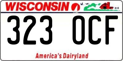WI license plate 323OCF