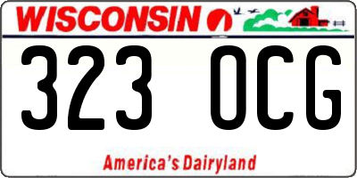 WI license plate 323OCG