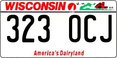 WI license plate 323OCJ