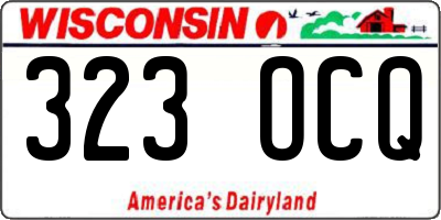 WI license plate 323OCQ