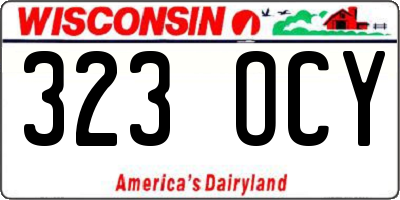 WI license plate 323OCY
