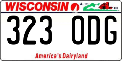WI license plate 323ODG
