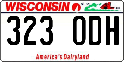WI license plate 323ODH