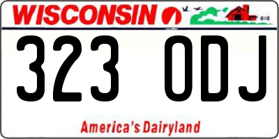 WI license plate 323ODJ