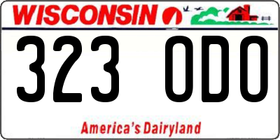 WI license plate 323ODO