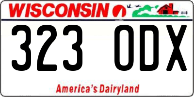WI license plate 323ODX