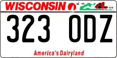 WI license plate 323ODZ