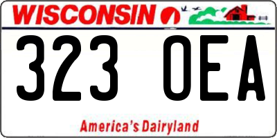 WI license plate 323OEA