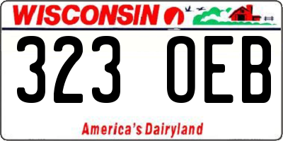 WI license plate 323OEB