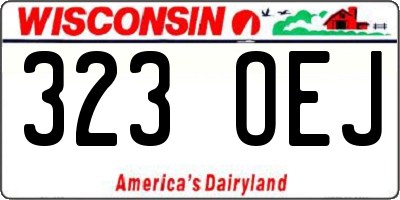WI license plate 323OEJ