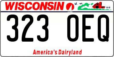 WI license plate 323OEQ