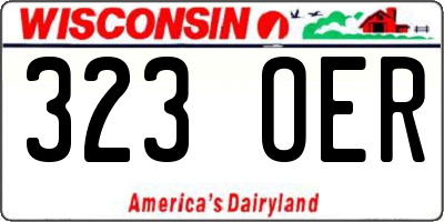 WI license plate 323OER