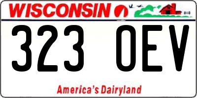 WI license plate 323OEV