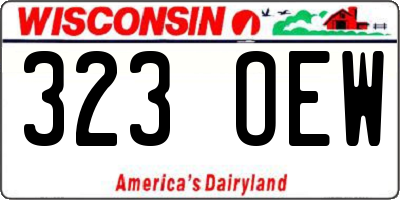 WI license plate 323OEW