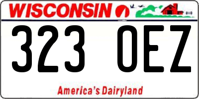 WI license plate 323OEZ