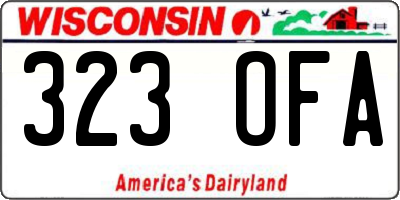 WI license plate 323OFA