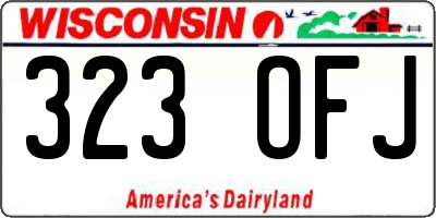 WI license plate 323OFJ