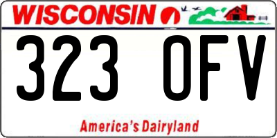 WI license plate 323OFV