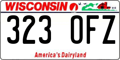 WI license plate 323OFZ