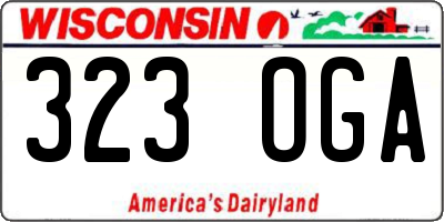 WI license plate 323OGA