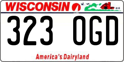 WI license plate 323OGD