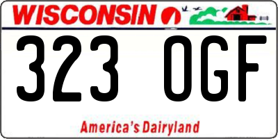 WI license plate 323OGF