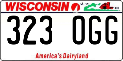 WI license plate 323OGG