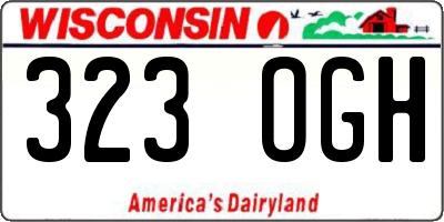 WI license plate 323OGH