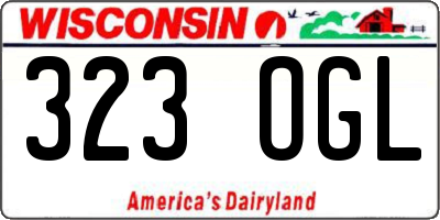 WI license plate 323OGL