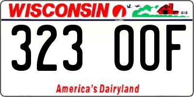 WI license plate 323OOF