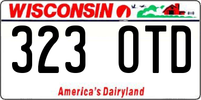 WI license plate 323OTD