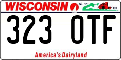 WI license plate 323OTF