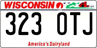 WI license plate 323OTJ