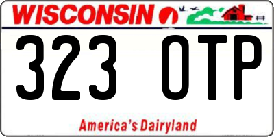 WI license plate 323OTP