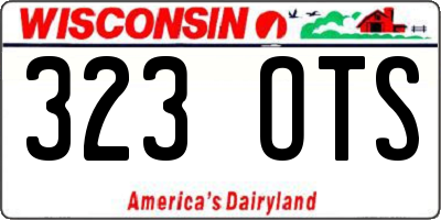WI license plate 323OTS