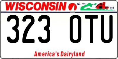 WI license plate 323OTU