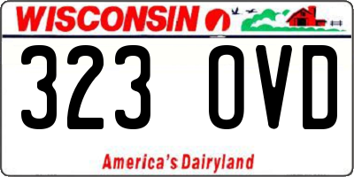 WI license plate 323OVD
