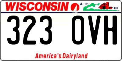 WI license plate 323OVH