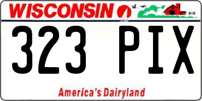 WI license plate 323PIX