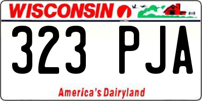 WI license plate 323PJA