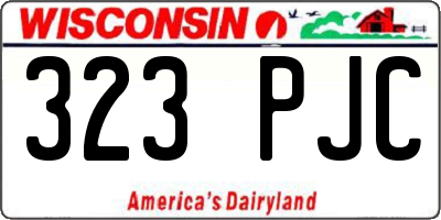 WI license plate 323PJC