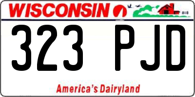 WI license plate 323PJD