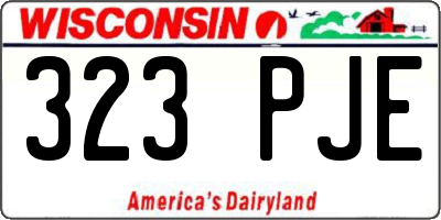 WI license plate 323PJE