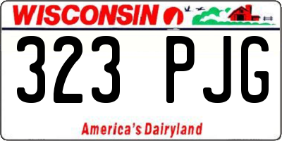 WI license plate 323PJG