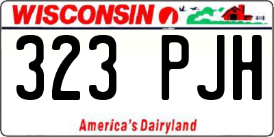 WI license plate 323PJH