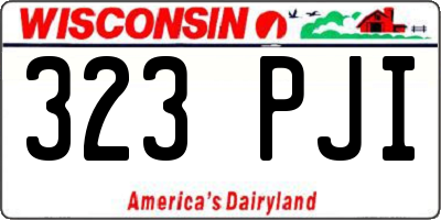 WI license plate 323PJI