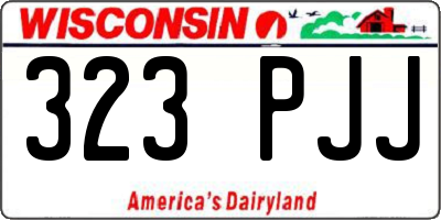 WI license plate 323PJJ